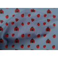 thumbnail image 4 of oneOone Cotton Poplin Grayish Blue Fabric Red Insect Sewing Material Print Fabric By The Yard 42 Inch Wide, 4 of 4