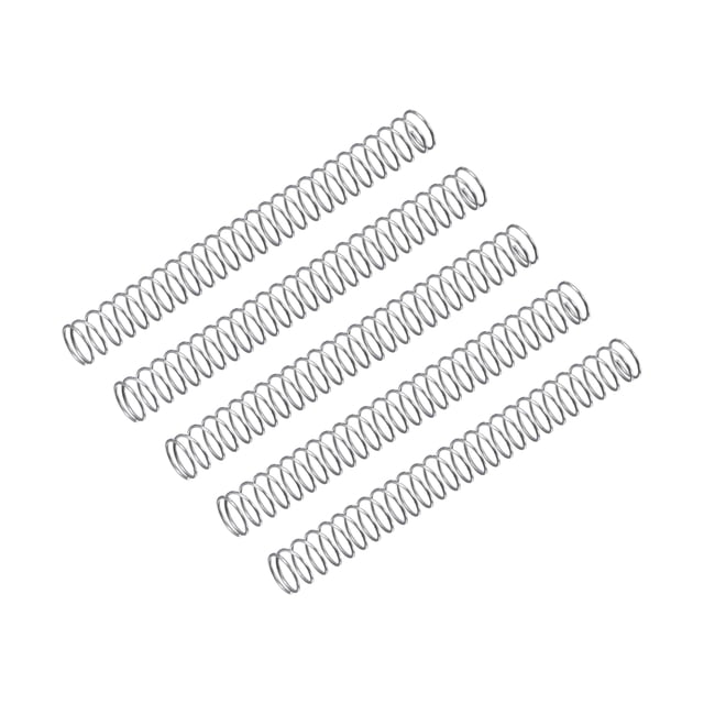 Unique Bargains Compression Spring, 5 Pack 304 Stainless Steel, 4mm OD, 0.3mm Wire, 40mm Length