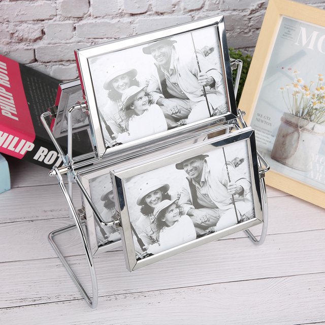 Metal Photo Frame,Horizontal Placement Photography Studio Picture Frame Table Decoration Effortless Installation