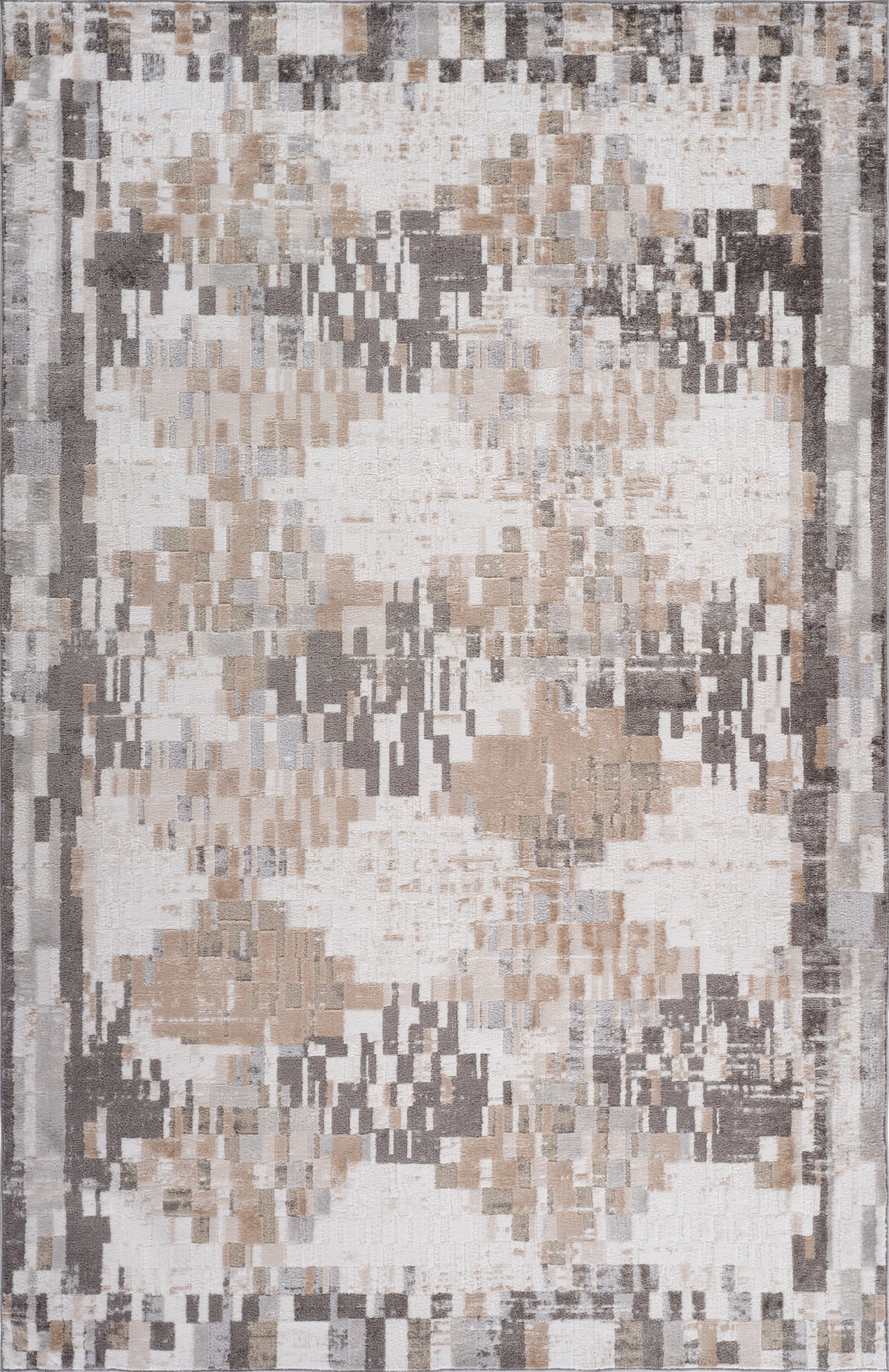 Rug Branch Cadence Abstract Indoor Area Rug, Cream Brown, Modern - Living Room, Bedroom, Dining and Kitchen
