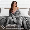 thumbnail image 3 of Bare Home Couverture Pondérée de 30 Lb pour Adultes - 80 Pouces x 87 Pouces - Molleton Minky, Gris, 3 of 7