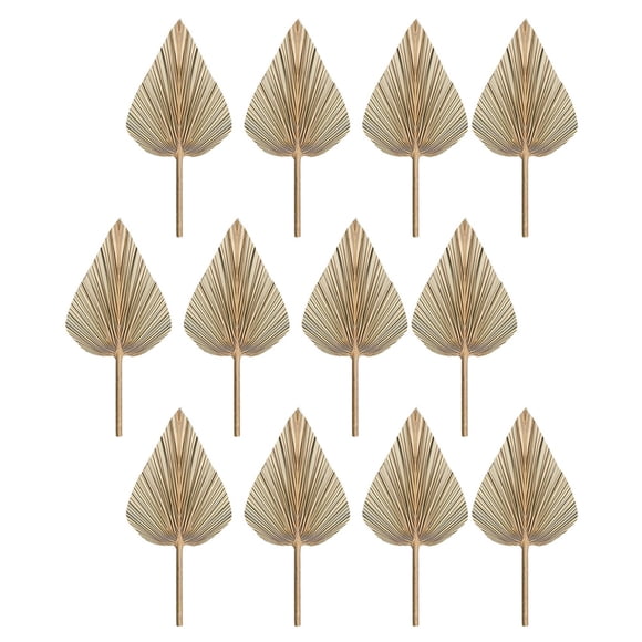 12Pcs Dried Palm Leaves Dried Palm Fans Bohemian Dried Palm Spears Artificial Plants Palm Leaves Tropical Palm Leaves