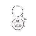 thumbnail image 1 of EGNMCR Keychains DIY To My SON Stainless Steel Last Name 26 Letter Keychain 2.5cm Fashion Decorations, 1 of 6