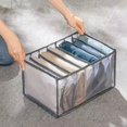 thumbnail image 2 of Jinsinto 4 Pieces Wardrobe Organizer, Jeans Storage Boxes, Mesh Clothes Drawer Divider Box, White, 36*25*20cm, 2 of 4