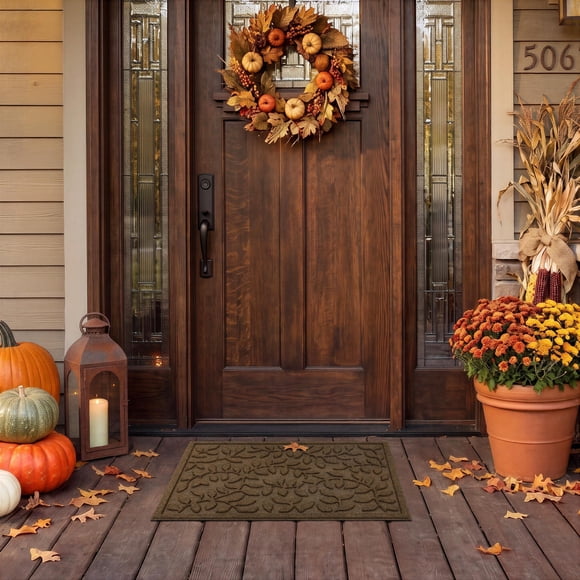 Mainstays Botanical Garden 24x36 doormat, Brown, Entryway