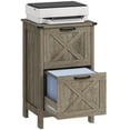 thumbnail image 1 of HOMCOM File Cabinet with 2 Drawers Filing Cabinet for A4 Letter, Grey Wash, 1 of 10