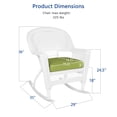 thumbnail image 3 of Pemberly Row Chaise Berçante en Osier Noire avec Coussin Vert (Ensemble de 2), 3 of 8