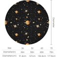 thumbnail image 2 of Cartoon Space Round Tablecloth, Outer Space Universe Planets Comets Constellations and Stars Print Table Cloth for Kitchen Dinning Parties Holiday 60x60in, 2 of 5