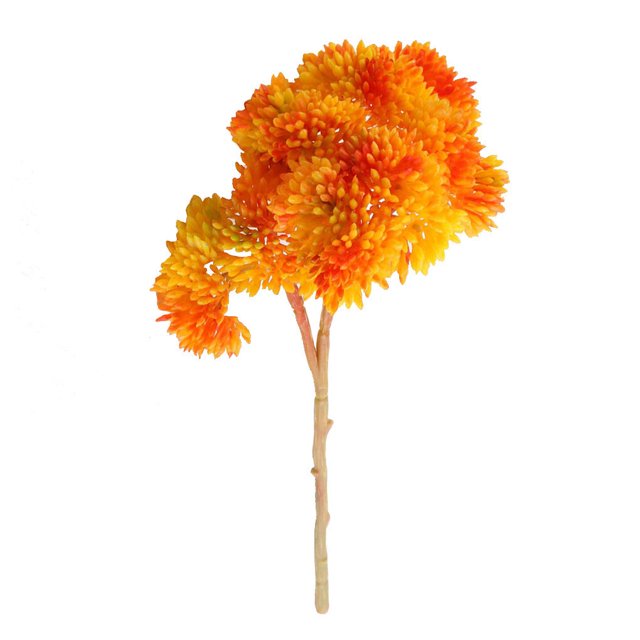 Artificial Rice Seed Fruit Flower Rustic Fake Flower Wedding fake flower Party Floral Decor Home Ornament, Orange