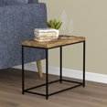 thumbnail image 1 of Safdie & Co. Accent Table Rectangle Brown Reclaimed Wood Black Metal, 1 of 4