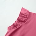 thumbnail image 4 of WEIYLL Girls T-Shirts Basic Ruffle Fly Sleeve Cute Tunic Crewneck Summer Casual Clothes for 2-3 Years, 4 of 6