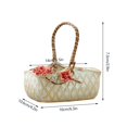 thumbnail image 2 of Ceramic Plant Pot Rattan Handheld Succulent Pots Planter For All Indoor Plants Flowers, 2 of 9