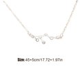 thumbnail image 4 of Ins Constellations Theme Friendship Necklace Rhinestone Comfortable Delicate with Display Card Pendant for Lover Festival Gifts Leo Silver, 4 of 6