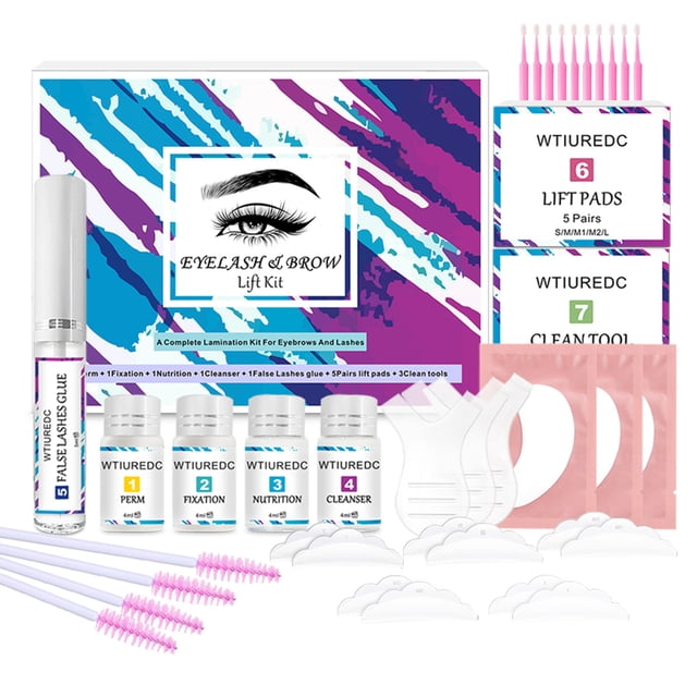 Trousse de Rehaussement des Cils Trousse de Permanente pour Cils Extensions de Cils pour Recourbement Professionnel Semi-Permanent Recourbement Permanente Ondulation Convenant au Salon