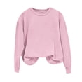 thumbnail image 2 of Milgrthf Chandails d'Automne pour Fille Basiques Tendance à Manches Longues Légers Décontractés à Col Rond Chandails à Enfiler Hauts Rose P, 2 of 5