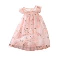 thumbnail image 1 of Yanlir Robe Princesse Imprimée Sans Manches à la Mode pour Fille, Mignonne et Respirante, Robe de Fête, Tenue d'Été à Col Rond pour la Maison des Enfants, Chemise de Nuit et Tenue Décontractée (Rose, 8-9 Ans), 1 of 6
