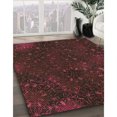 thumbnail image 3 of Ahgly Company Tapis Rectangulaire Lavable en Machine Rouge Brun, 6 Pieds x 9 Pieds, 3 of 7