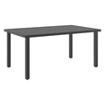 thumbnail image 3 of Mainstays Steel Slat Top Outdoor Rectangular Dining Table, Brown, 3 of 7