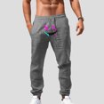thumbnail image 2 of Zszcpp Summer Pants For Mens 2025 Cartoon Print Leisure Brief Cropped Long Loose Basic Style Trousers Casual Trouser, 2 of 5