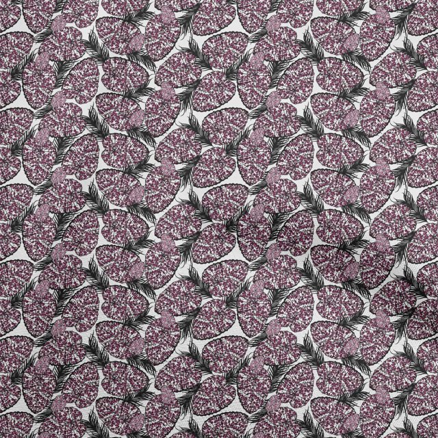 oneOone Rayon Wine Purple Fabric Tropical Texuredd Leaf Craft Projects Decor Fabric Printed by The Yard 56 Inch Wide