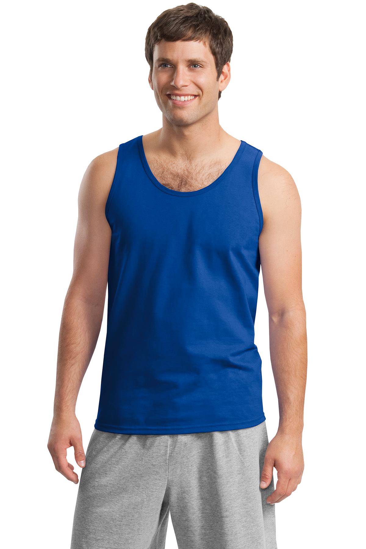 Gildan Men's 100 Percent Cotton U Neck Tank Top. 2200