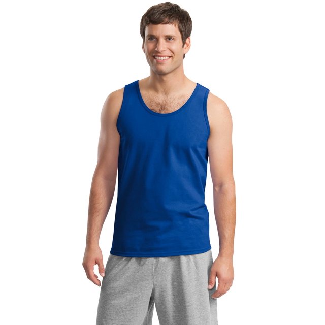 Gildan Men's 100 Percent Cotton U Neck Tank Top. 2200