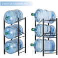 thumbnail image 2 of Support pour Pichet d'Eau de 5 Gallons, Étagère de Rangement pour Bouteilles d'Eau, 3 Niveaux, Noir, 2 of 6