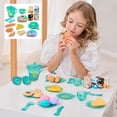 thumbnail image 3 of Green 25 Piece Kids Tea Set Toy Kitchen Utensils Play Food Set Pretend Play Toy High Tea Dessert Set Storage Box Included 11.8X7.9X3.9 Inches, 3 of 6