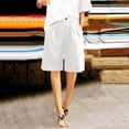 thumbnail image 1 of Women's Casual Elastic Shorts with Button Closure and Pockets Versatile Wide Leg Design for Everyday Wear, 1 of 5