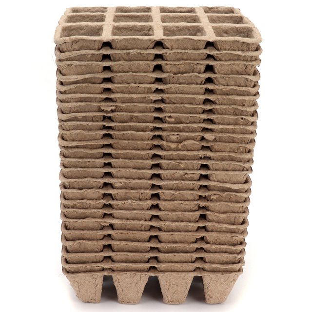 24PCS 12 Cellules Pots de Semis Plateaux de Germination Seed Nursery Cup pour la Culture à Domicile