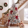 thumbnail image 4 of Costway 7.5 FT Flocked Cedar Christmas Tree Unlit Hinged White, 4 of 10