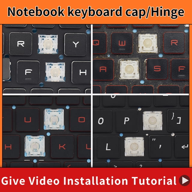 Replacement English Key Cap For MSI GF66 MS-1582 GF76 GL76 GL66 MS-17L1 MS-17H3 Keyboard Keys Keycaps 5 Rubber pad
