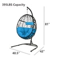 thumbnail image 4 of Patiojoy Chaise Hamac Hamac Coussinée Balançoire Hamac Chaise Oeuf Suspendue Intérieur Extérieur, 4 of 5