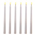 thumbnail image 1 of HLONK 6 Pcs Light for Halloween Long Pole LED Taper Candles Rechargeable Father White, 1 of 8