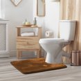 thumbnail image 1 of 1 Contour Clara Clark Bath Mat Bathroom Rug - Absorbent Memory Foam Bath Rugs - Non-Slip, Thick, Cozy Velvet Feel Microfiber Bathrug, Plush Shower, Toilet- Floor Bathmats Carpet - Brown - 24"x19", 1 of 6