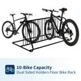thumbnail image 4 of Support de Plancher pour Vélo en Acier Robuste – Support Autoportant Enduit de Poudre avec Fini Résistant aux Intempéries, outil-Free Assembly, Rangement Simple Ou Double Côté – Idéal pour Garage, Cour Ou Événements – Noir Ou Gris, 4 of 7