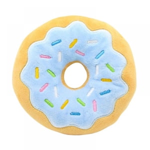 Donuts Plush Dog Toys with Squeakers Cute Small Dog Puppy Chew Toys