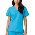 thumbnail image 3 of Adar Universal Unisex V-Neck Tunic 3 Pocket Scrub Top (Available in 39 Colors), 3 of 7