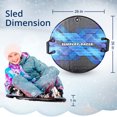 thumbnail image 2 of Slippery Racer Downhill Zeus Kids Foam Saucer Disc Snow Sled with Handles, 2 of 8
