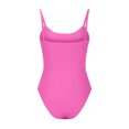thumbnail image 4 of Penkiiy Women's Rompers Women's Threaded Low Neck Sleeveless Tank Top Skinny Bodysuit Pink M Rompers, 4 of 5