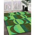 thumbnail image 3 of Ahgly Tapis Rond Lavable en Machine Intérieur Transitionnel Vert Forêt Foncé, 4 Pieds Rond, 3 of 7