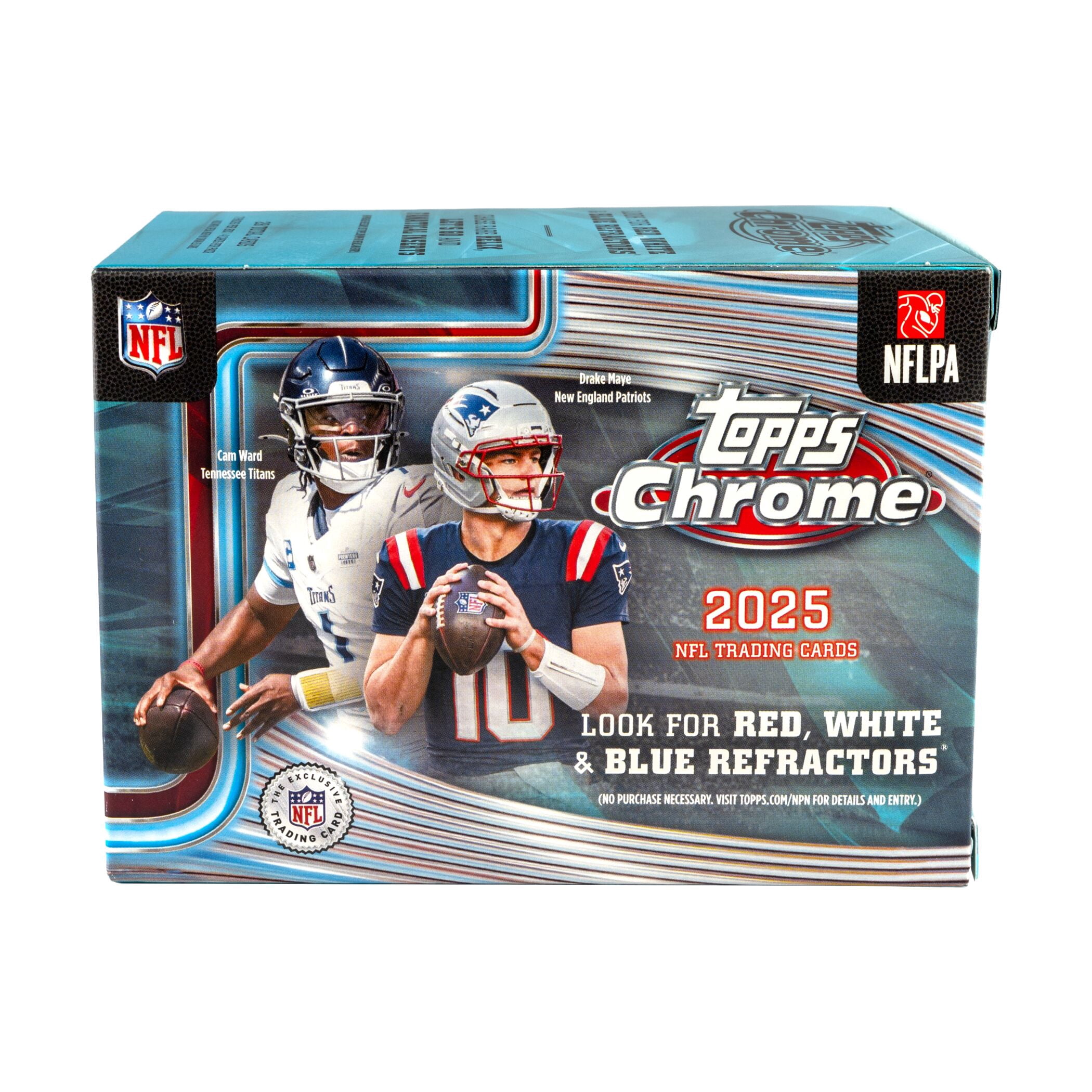 2025 Topps Chrome Football Trading Cards Value Box