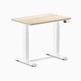 thumbnail image 1 of Desky Bureau Assis-Debout Mini Double - Chêne Classique / 32 x 20 Pouces avec Oeillets / Blanc, 1 of 10
