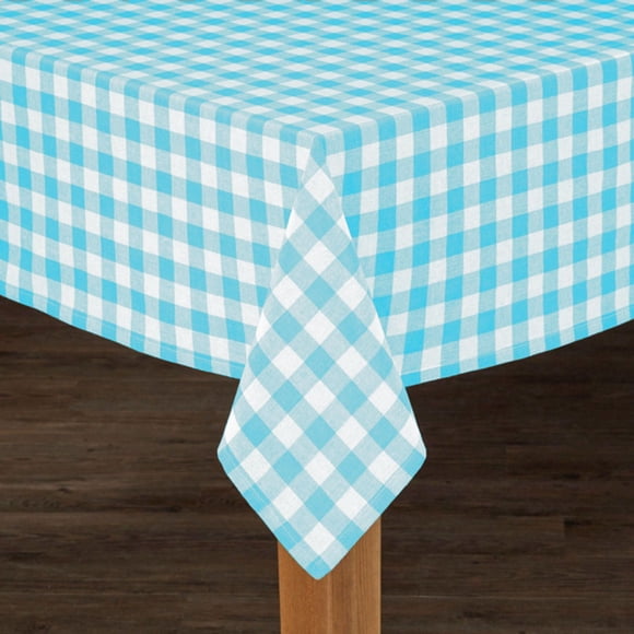 Fabstyles Country Check Tablecloth Farmhouse Decor For Indoor/Outdoor Use, Picnics, BBQ’s, Potlucks, Summer Events, Living and Dining Room