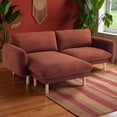 thumbnail image 3 of Get Set Style 86" Wide Convertible Sectional Sofa, Modern L Shape Couches with Left/Right Reversible Chaise, Mid-Century Sofa with Reversible Cushions (Cedar), 3 of 5