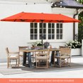 thumbnail image 2 of Gymax Parasol de Patio Double Face de 13 Pi, Grand Parasol d'Extérieur Format Jumeau, Orange, 2 of 10