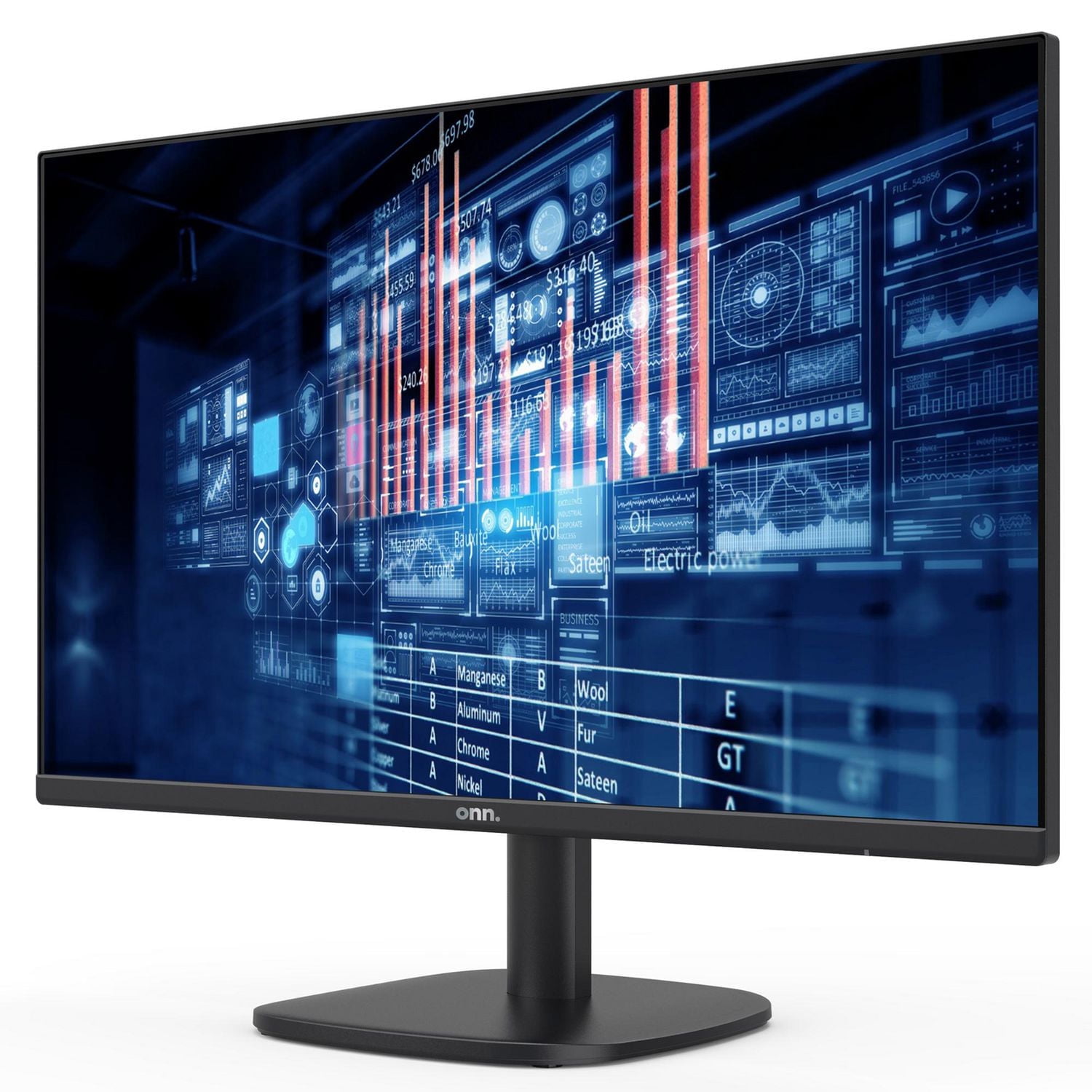 onn. 24 in/61 cm FHD 1080p 100Hz LED Bezel-less Monitor, 100140682
