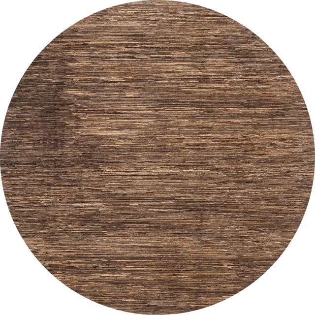 Ahgly Company Tapis d'Intérieur Ronds Abstraits Rouge Brun, Tapis de Zone Abstraits, 5 Pieds Rond
