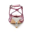 thumbnail image 2 of BLISSFUL STEP Sandales à Talon Chaton pour Femmes à Bride Slingback avec Strass Rose 7, 2 of 7