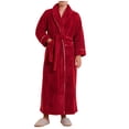 thumbnail image 4 of Timegard Womens Robe Soft Warm Fleece Bathrobe Solid Color Fall Winter Casual Loose Comfy Nightgowns, 4 of 6